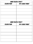 Blank What Color Is This Biology Flashcards Template