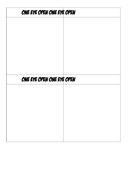 Blank One Eye Open Biology Flashcards Template Printable pdf