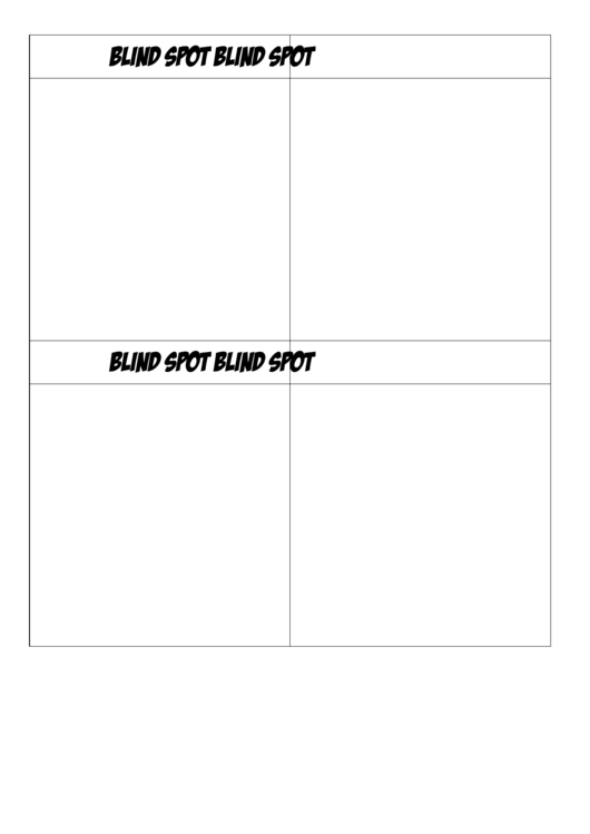Blank Blind Spot Biology Flashcards Template Printable pdf