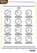 Telling Time Roman Numeral Clocks Time Worksheets With Answer Key Printable pdf