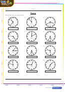 Telling Time Am Pm Time Worksheet With Answer Key