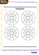 Subtraction Circle Drill Worksheet With Answer Key