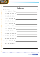 Complex Patterns Worksheet With Answer Key