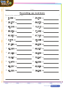 Rounding Up Numbers Worksheet With Answer Key