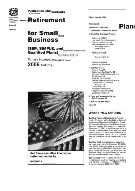 Publication 560 - Retirement Plans For Small Business - 2006