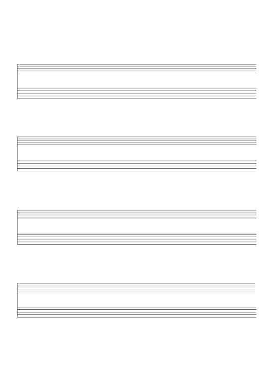 4-Stave Duo Format Blank Staff Paper Printable pdf