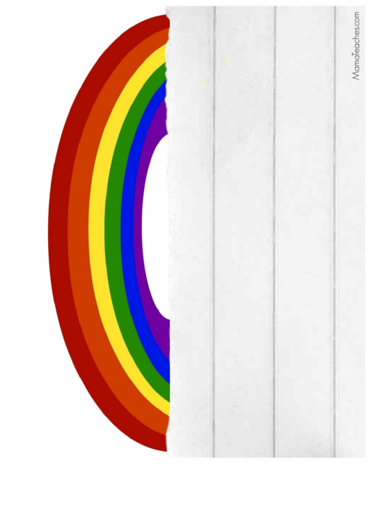 A4 Rainbow Template Printable pdf