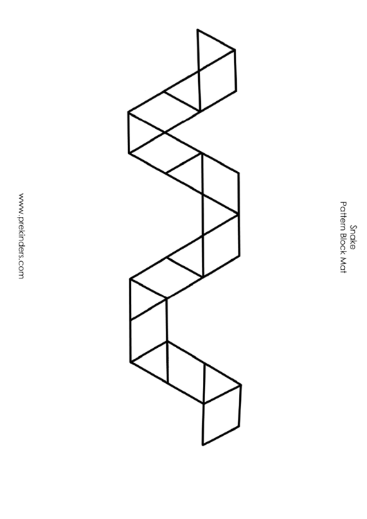 Snake Pattern Block Mat Template Printable pdf