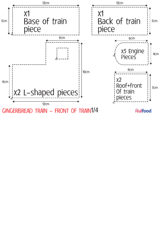 Gingerbread Train Template Printable pdf