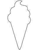 Black And White Ice Cream Cone Template