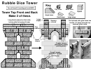 Rubble Dice Tower Paper Model Template