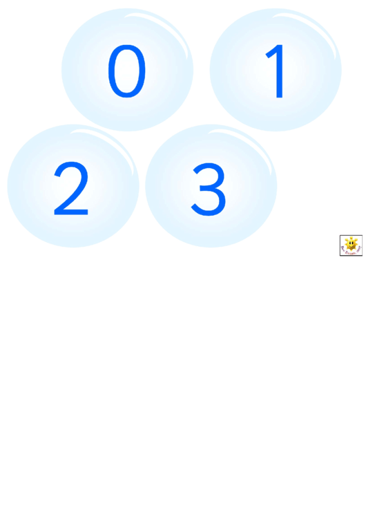 Bubble Number Flash Card Templates