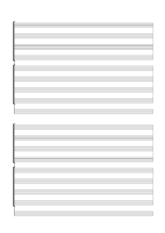 Nine Instrument Band Blank Staff Paper Printable pdf