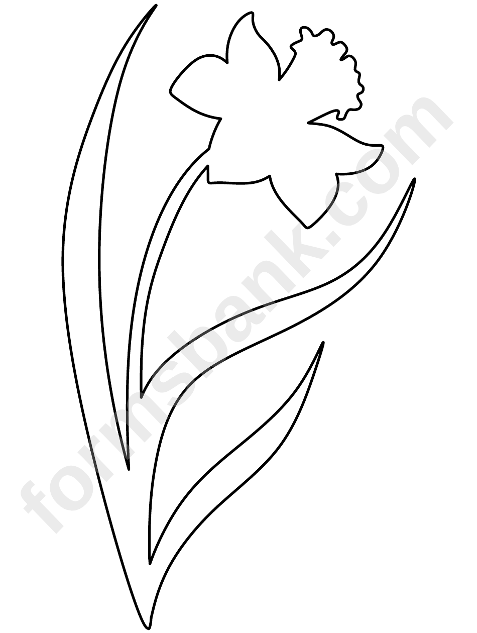 Daffodil Pattern Template