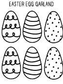 Easter Egg Garland Template