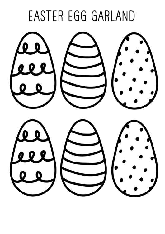 Easter Egg Garland Template
