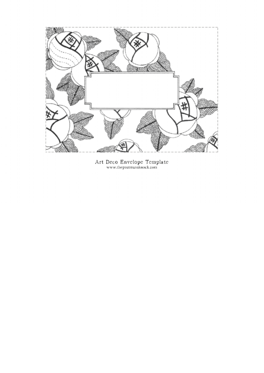 Black & White Art Deco Envelope Template Printable pdf