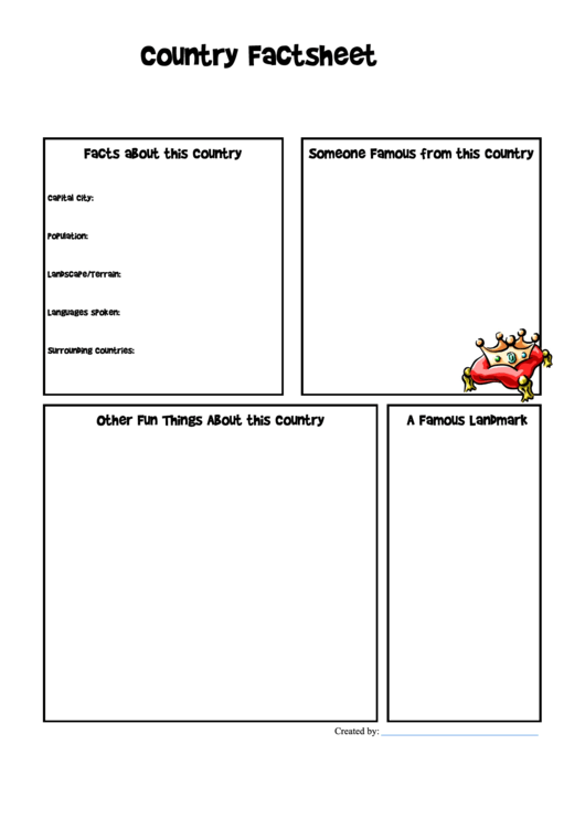 Country Factsheet Template printable pdf download Country Factsheet Template printable pdf download