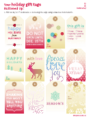 Holiday Gift Tags Template Set