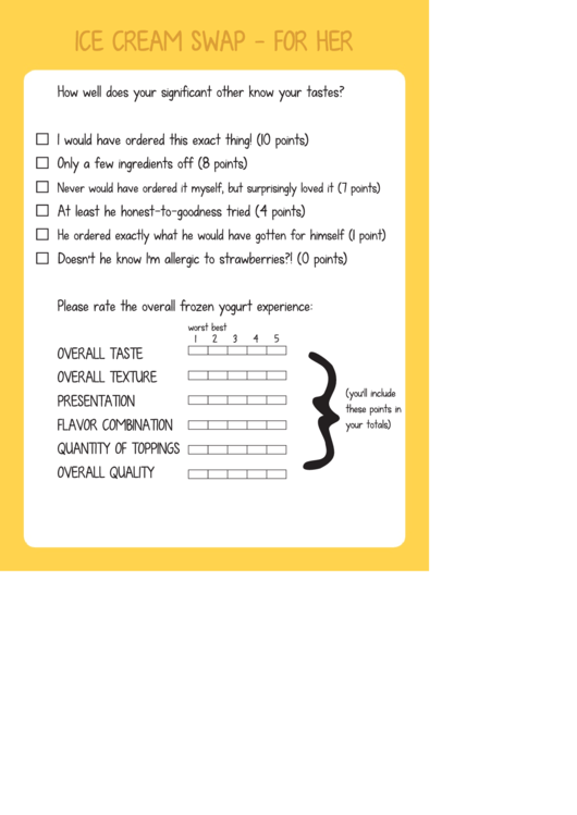 Ice Cream Swap Kids Activity Sheets Printable pdf