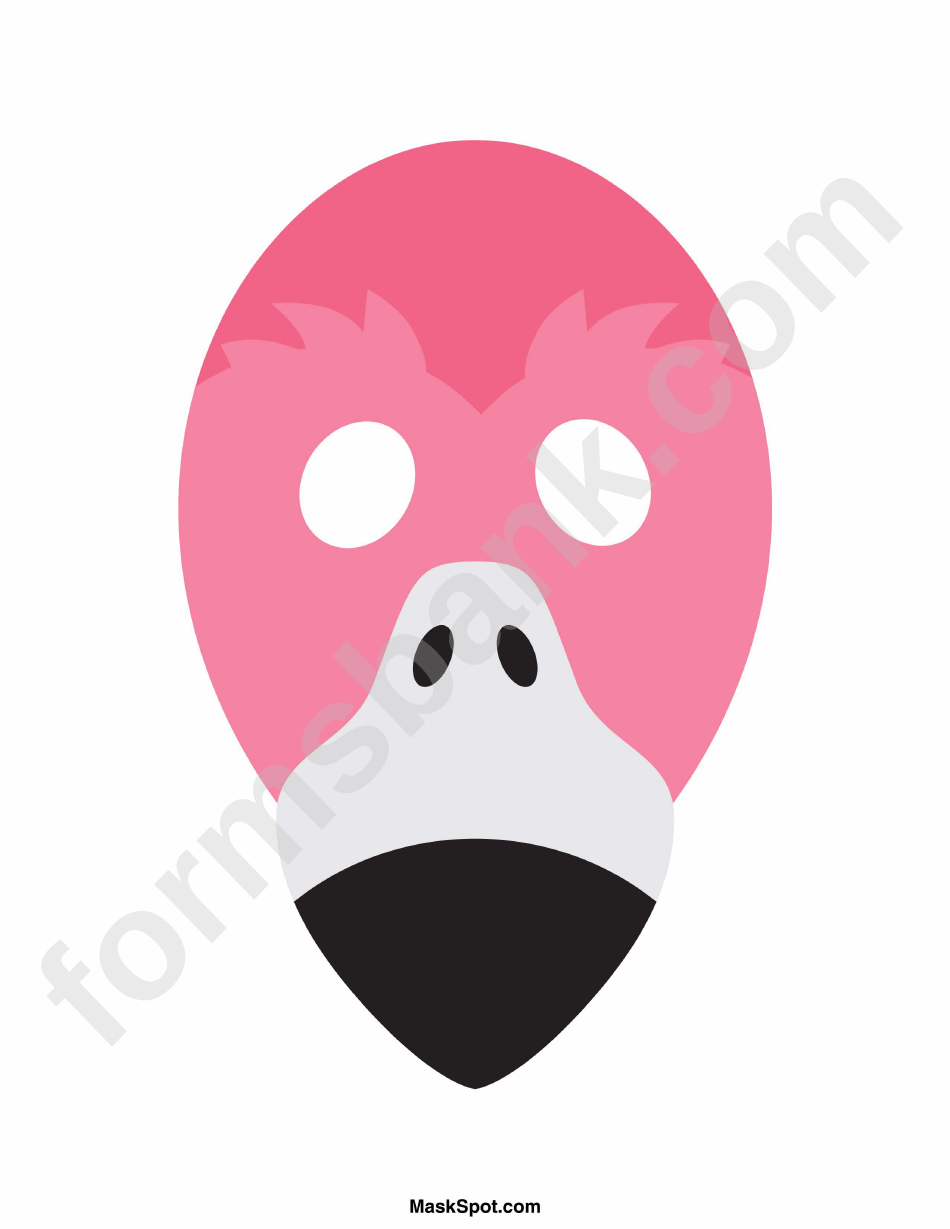 Flamingo Mask Template