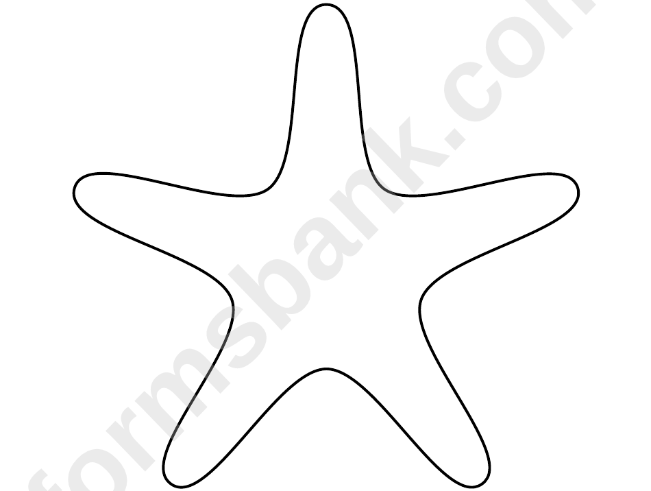 Star Fish Pattern Template