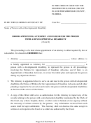 Form D - Order Appointing Attorney And Elisor For The Person With A Developmental Disability - Seminole County