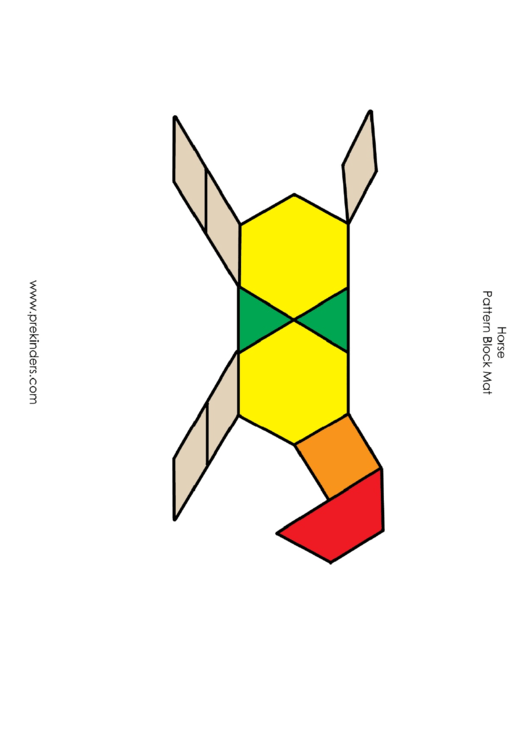 Horse Pattern Block Mat Template Printable pdf
