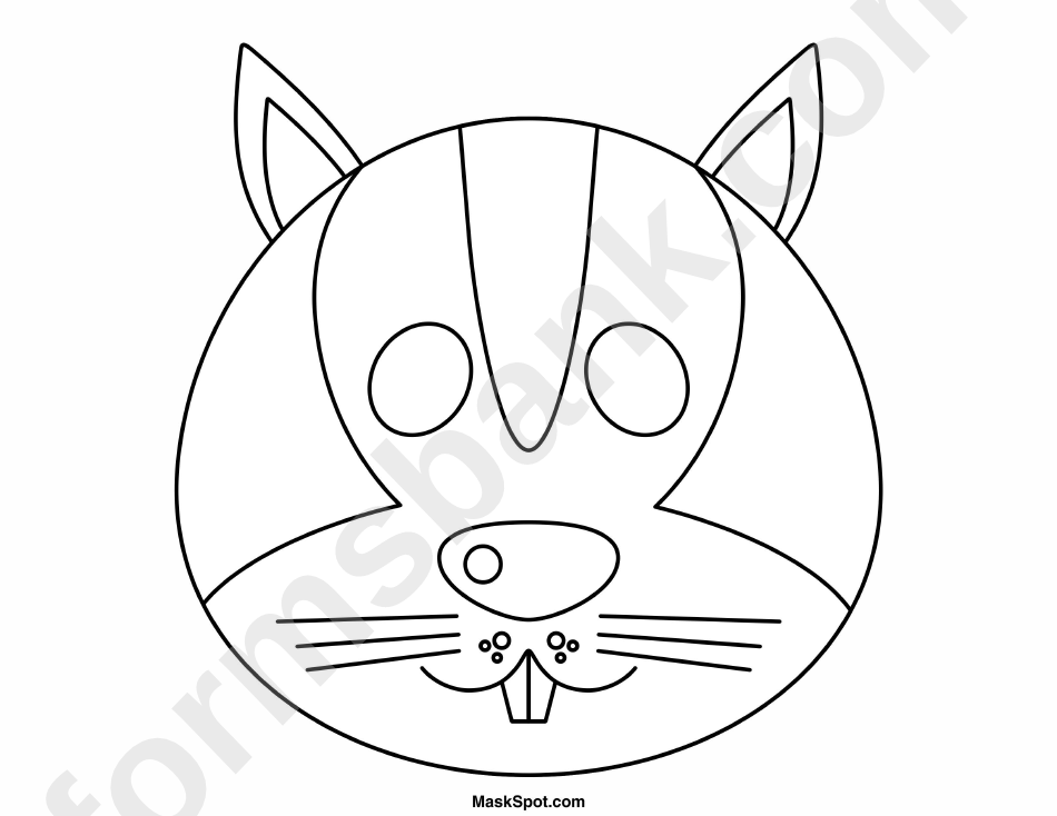 Rabbit Coloring Mask Template