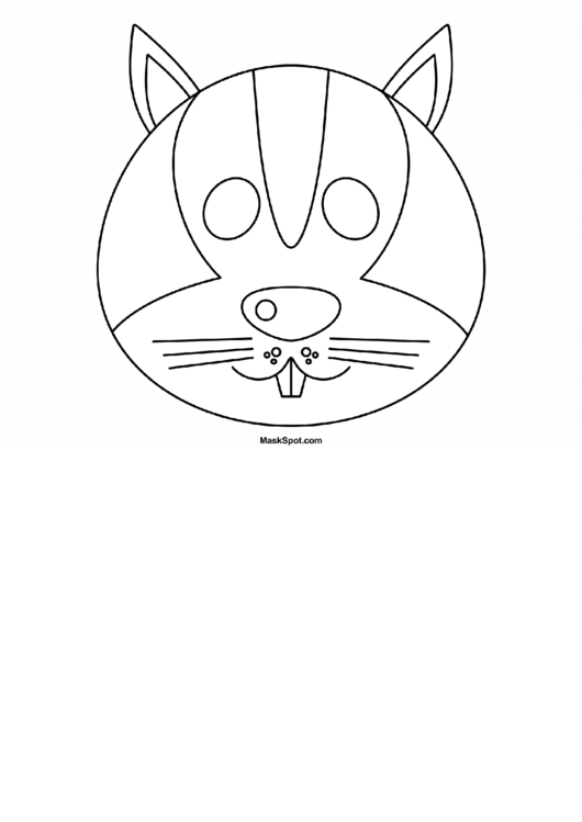 Rabbit Coloring Mask Template