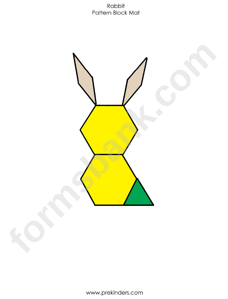 Rabbit Pattern Block Mat Template