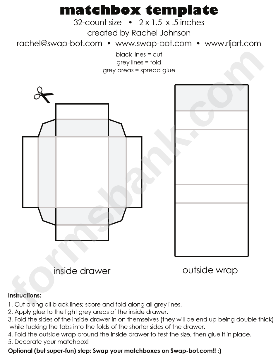Printable Matchbox Rocket Template Printable World Holiday