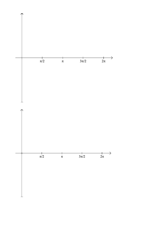 0 To 2pi Without Background Grids Graph Paper - 2 Per Page Printable pdf