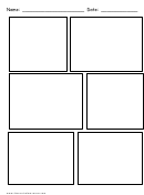 6 Boxes Comic Strip Template For Students