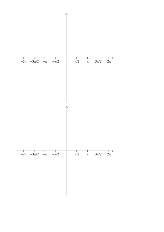 -2pi To 2pi Without Background Grids Graph Paper - 2 Per Page Printable pdf