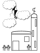 Colour In The Masjid Nature Coloring Sheet