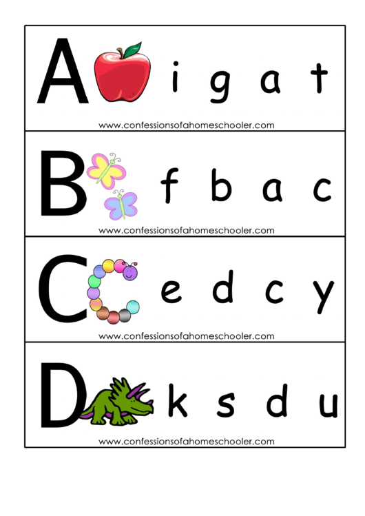 Upper/lowercase Match Up Alphabet Card Template Printable pdf