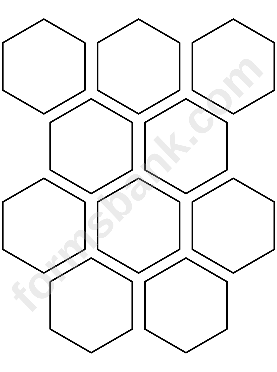 Two And A Half Inch Hexagon Pattern Template