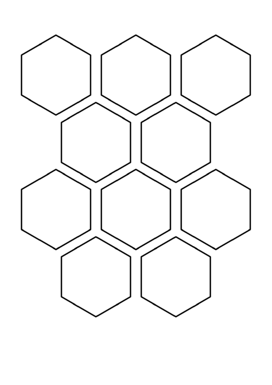Two And A Half Inch Hexagon Pattern Template Printable pdf