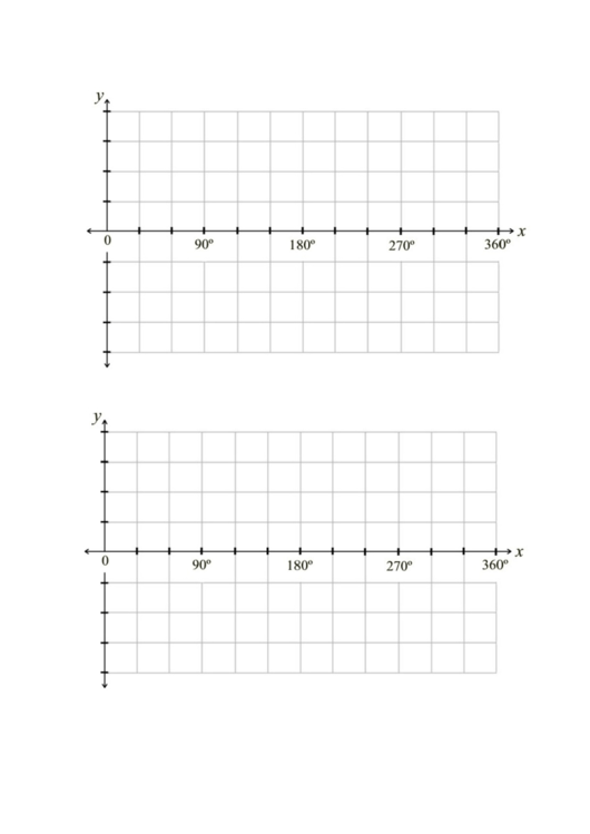 0 To 360 Degrees With Background Grids Graph Paper - 2 Per Page Printable pdf