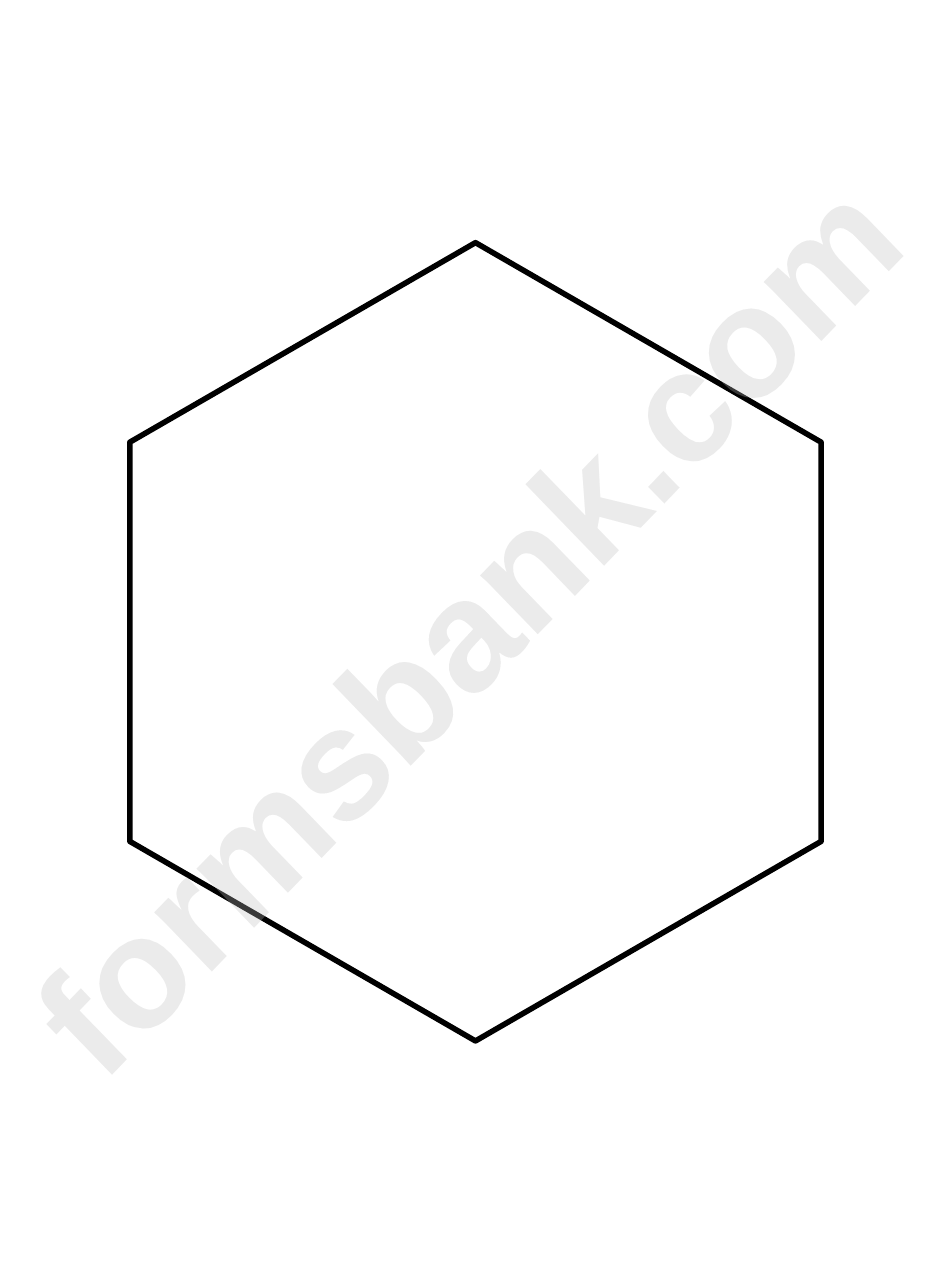 Hexagon Shape Free Printable 6 Inch Hexagon Template Printable Templates