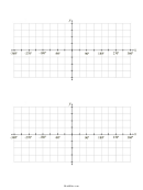 -360 To 360 Degrees With Background Grids Graph Paper - 2 Per Page