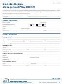 Diabetes Medical Management Plan (Dmmp) Template Printable pdf