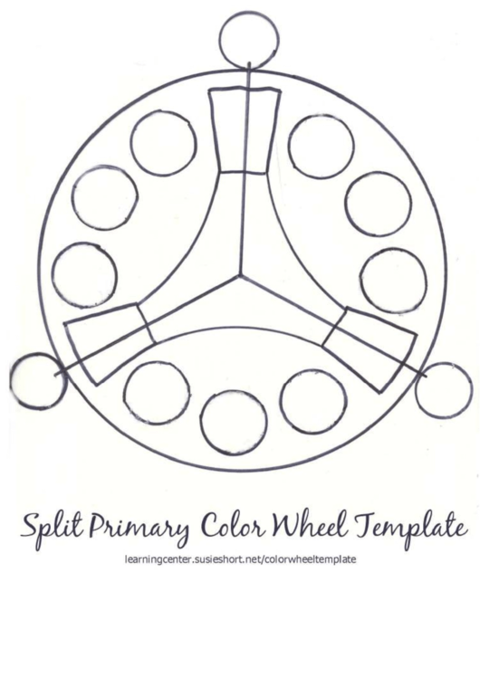 Spill Primary Color Wheel Template Printable pdf