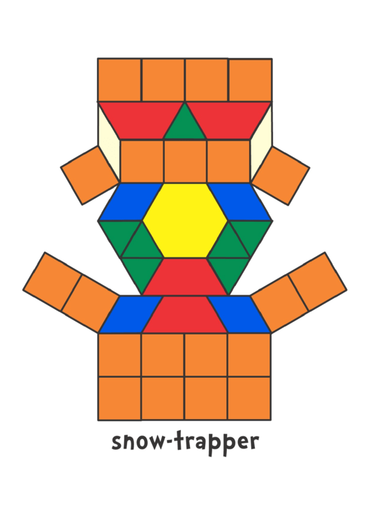 Colorful Pattern Block Template Printable pdf
