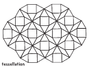 Tessellation Black And White Pattern Block Template