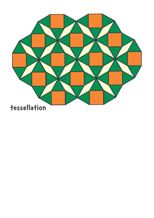 Tessellation Pattern Block Template Colorful printable pdf download