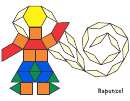 Colorful Rapunzel Pattern Block Template