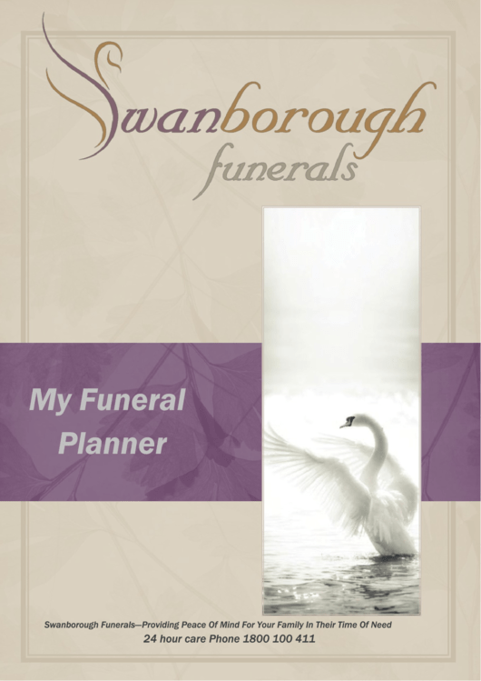 My Funeral Planner Form Printable pdf