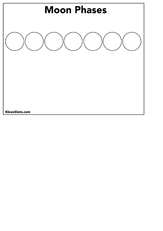 Moon Phases Worksheet Printable pdf